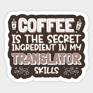 Coffee lover Translator Sticker